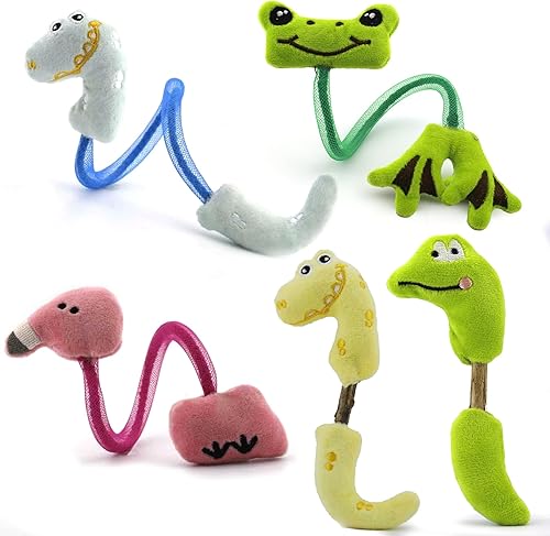 Miniatura 8 de Juego de Juguetes Interactivos para Gatos, Palitos Masticables de Silvervine y Juguete de Resorte para Gatos, Juguetes de Hierba Gatera para 10