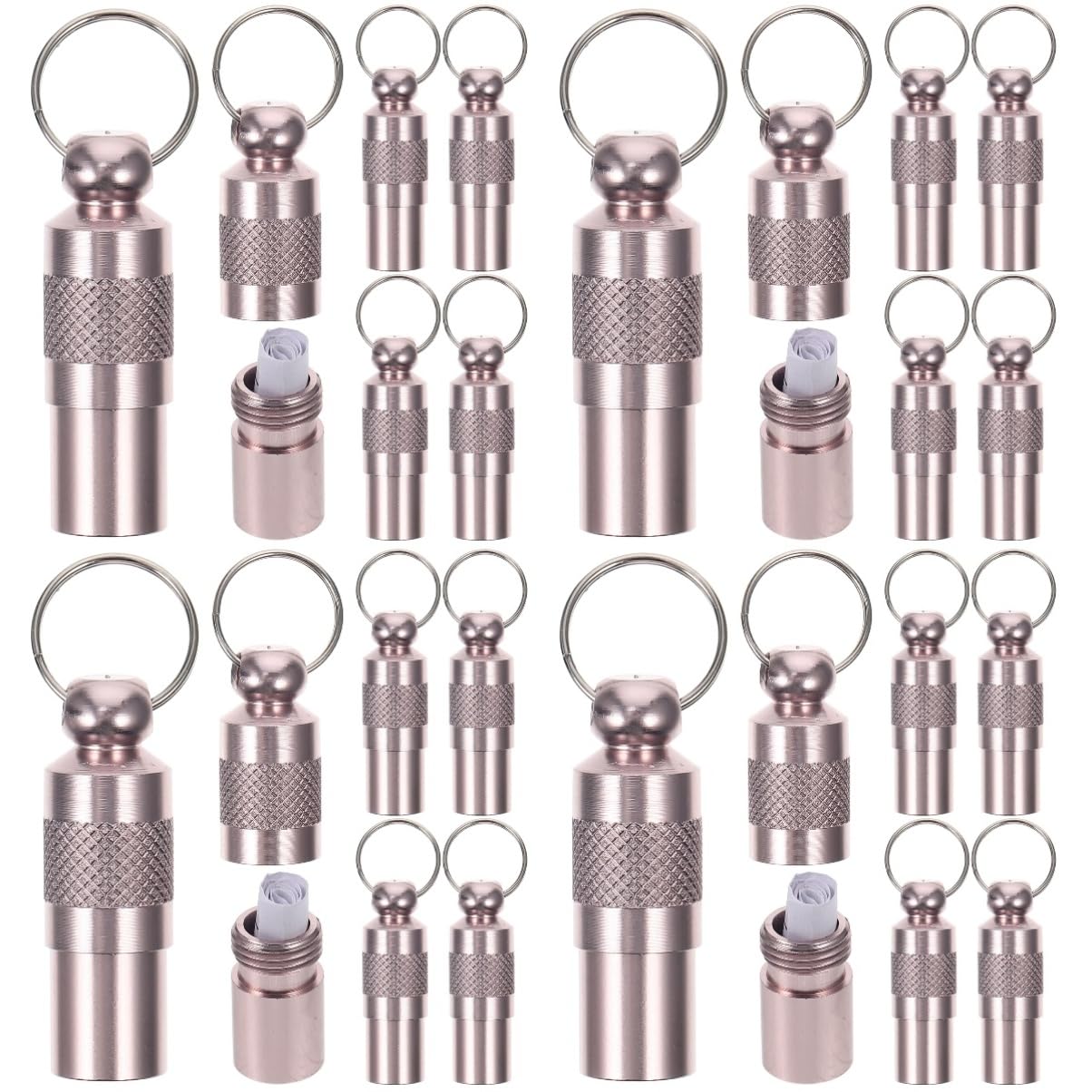 Didiseaon 4 Set di Targhette Identificative Personalizzate per Animali Domestici - Targhetta per Cani E Gatti Smarriti con E Indirizzo Collare Tubolare 6 Pezzi*4