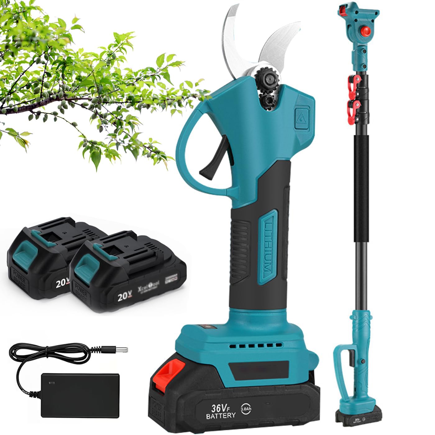 Sécateur électrique de jardin pour élaguer facilement les branches épaisses et hautes
