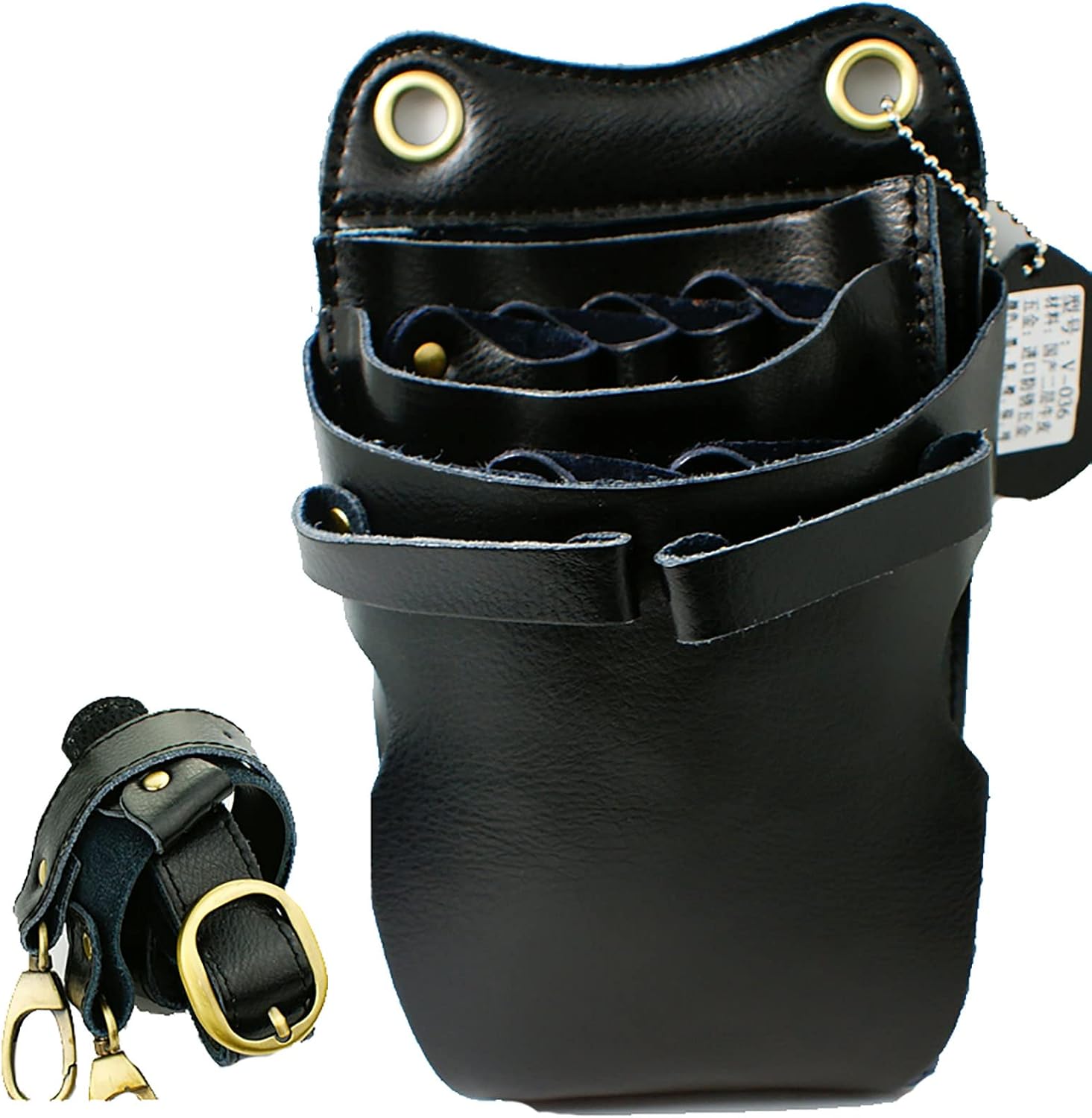 Hairdressing Barber Bag,Scissors Holder Professional Salon Pouch Holster Hair Stylist Comb Case White