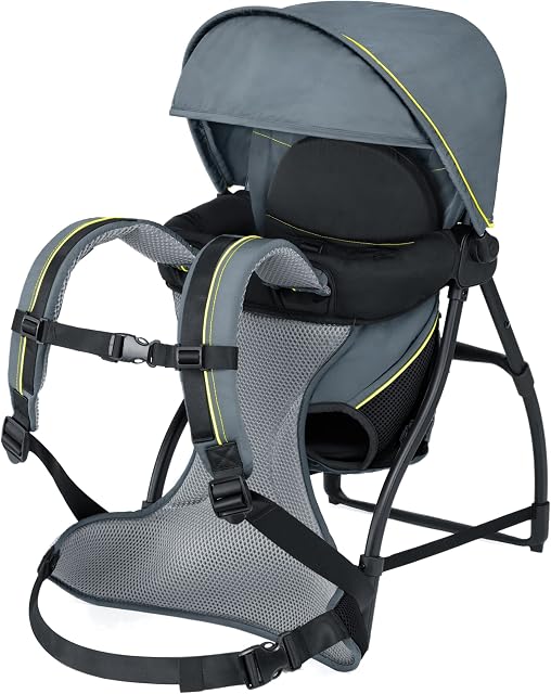 Chicco SmartSupport Aluminum Frame Backpack Carrier, Lightweight Baby Backpack Carrier - Solar