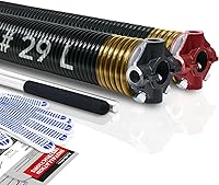 Vista 92 de Par de 2 resortes de torsión para puerta de garaje con barras de bobinado antideslizantes y guantes, electroforesis de precisión con revestimiento