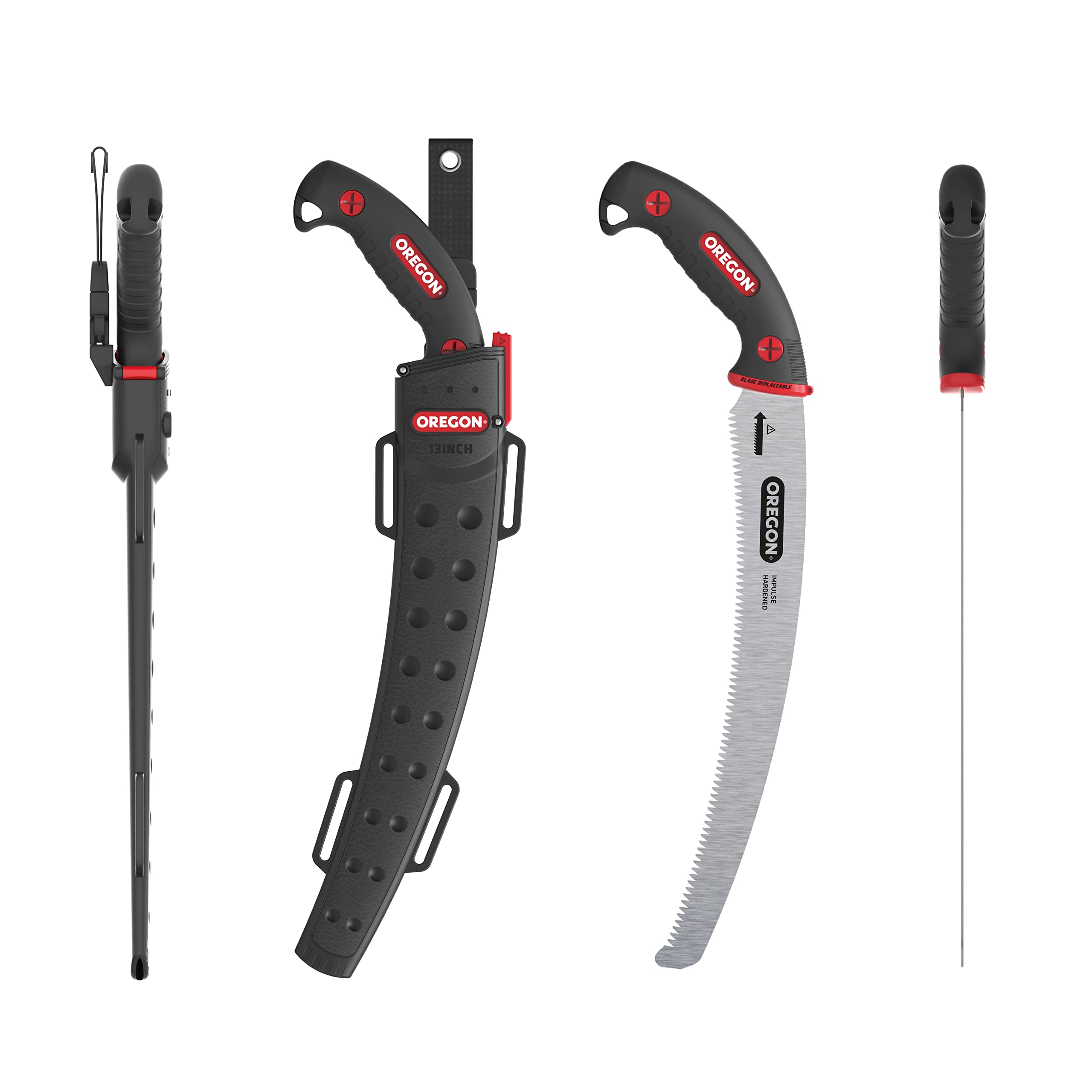 Oregon 13" Curved Premium Japanese HighCarbon Steel Hand Saw, Rust