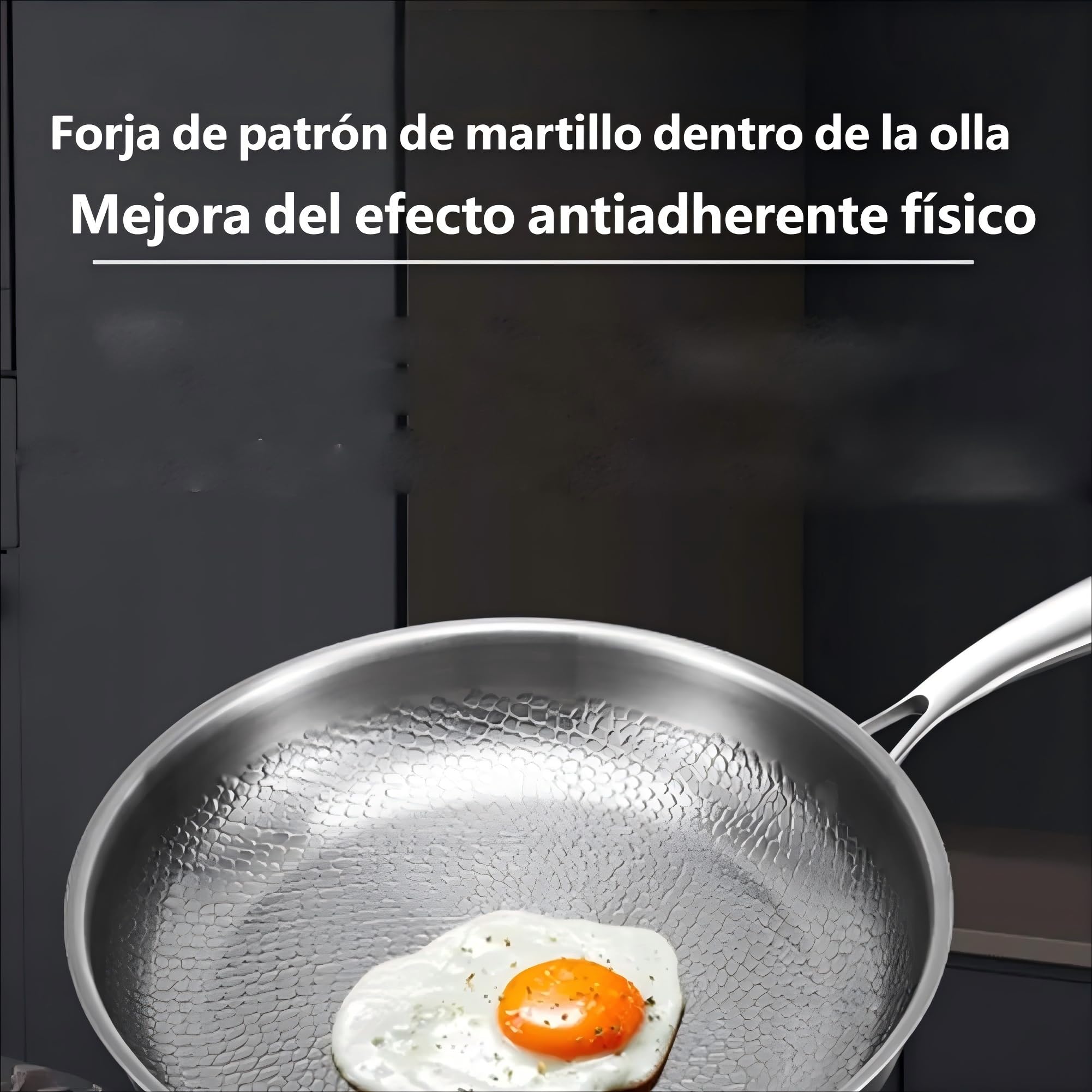 Sarten Acero 304 Con Titanio,Sarten Titanio Induccion,26/28/30 Cm Pure Titanium Non-Stick Frying Pan With Three-Layer Structure, Safe Cooking For Induction/Gas/Electric/Vitro (Con tapa,28cm)