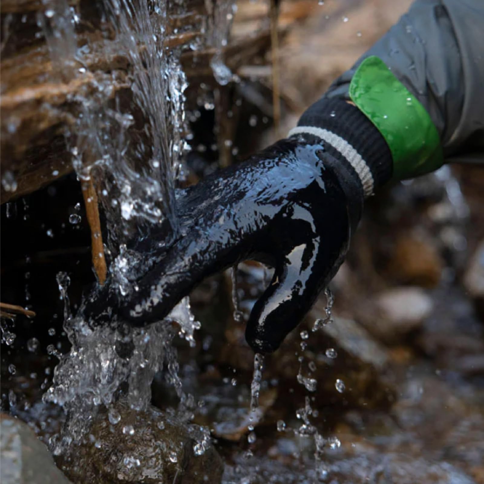 Wasserdichte Handschuhe, Merinowolle, Touchscreen, 3-lagig, Thermo-Winterhandschuhe, winddicht für Wandern, Skifahren, Fahren, Unisex, für kaltes Wetter