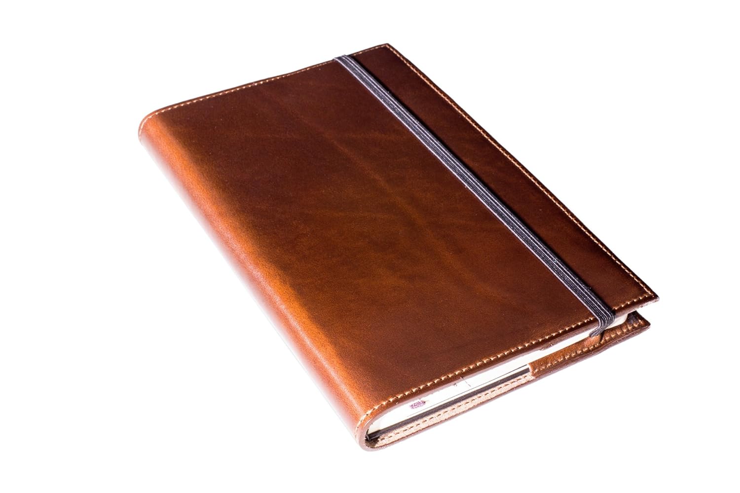 Vintage Leather Journal Classic Large 5”x8.25” with Lined Pages Refillable Writing Notebook in Full-Grain Horween Leather of Chestnut Color Handmade in USA Gift for Men, Women, Travelers      Office Product