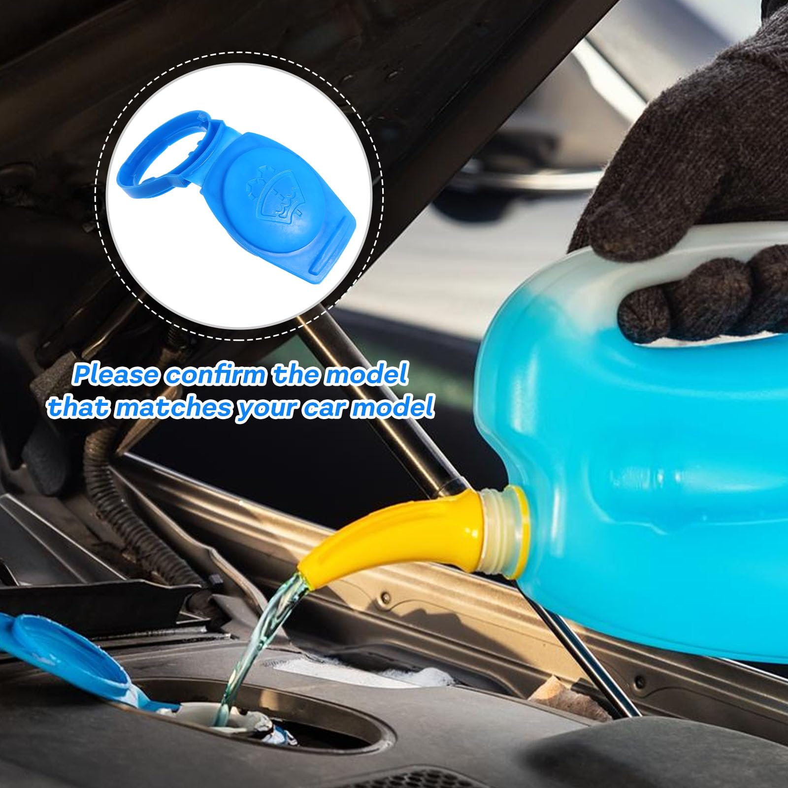 Lot De 2 Couvercles De Réservoir De Liquide Lave-glace Compatibles Avec