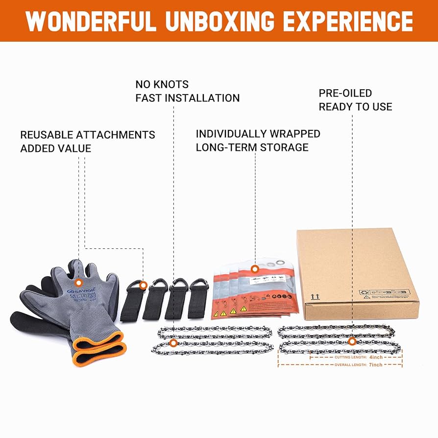 Amazon.com: Savior 4Pack GTA 26 4 Inch Mini Saw Chain 1/4