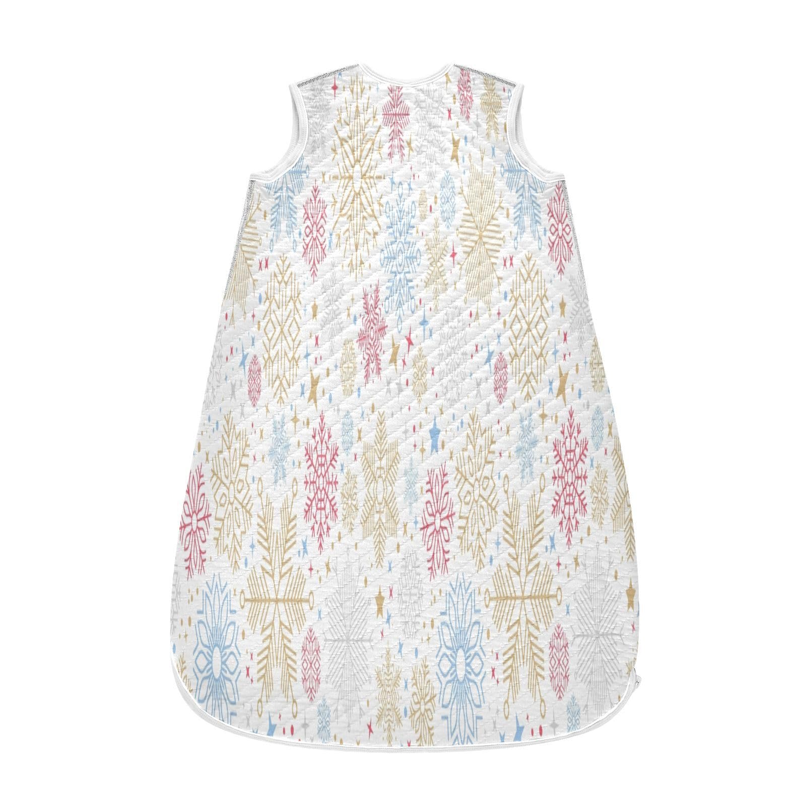 Kigai Christmas Snowflakes Baby Sleep Sack Wearable Blanket Sleeping Bag 2-Way Zipper Soft Swaddle Transition Sack