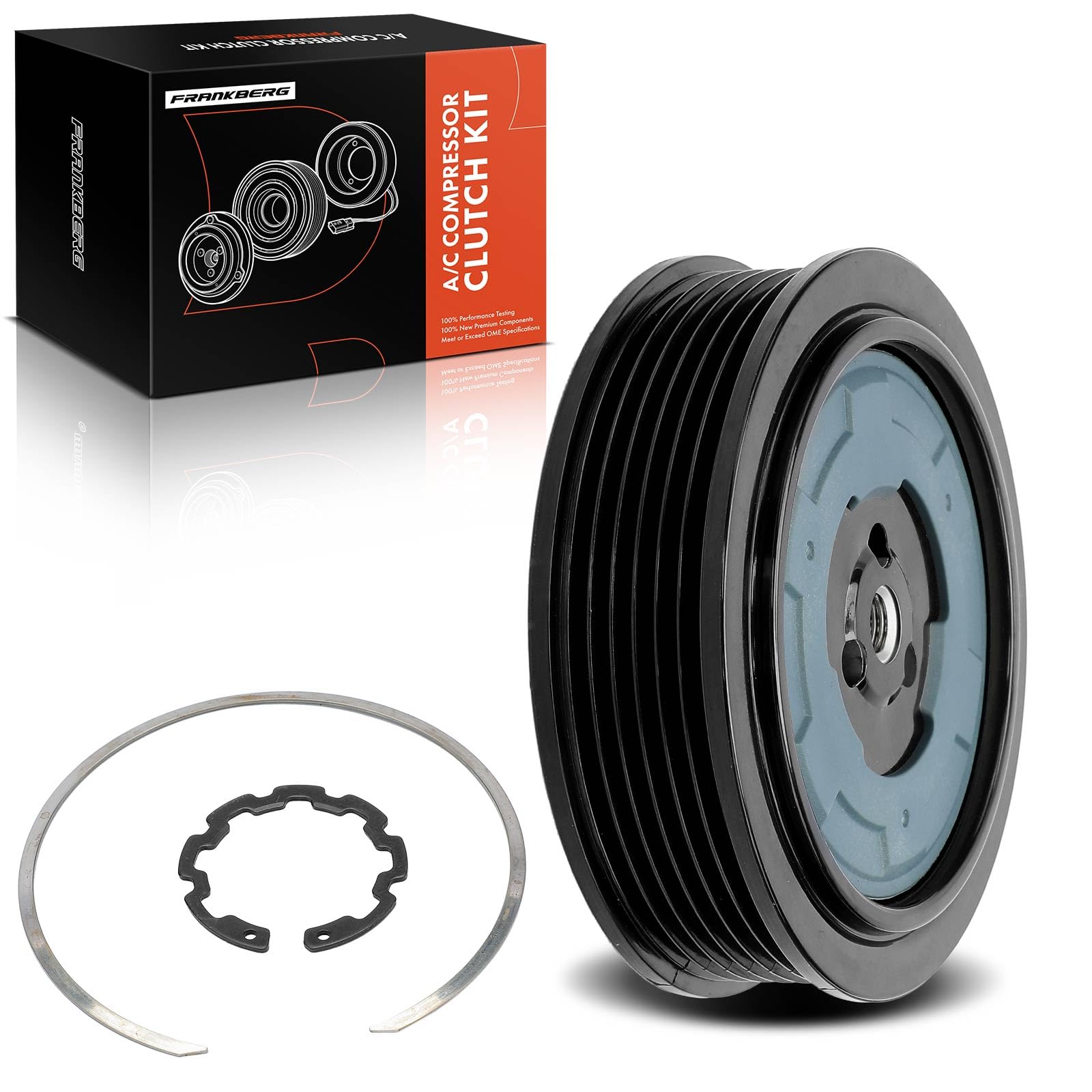 Frankberg Embrayage de climatisation 9822184980 | Compatible avec: Grandland X A18 P1UO, 208 II UB UJ UP UW, 308 II L3 LB LH LP LW, 2008 I CU, Boîte partenaire/MPV K9
