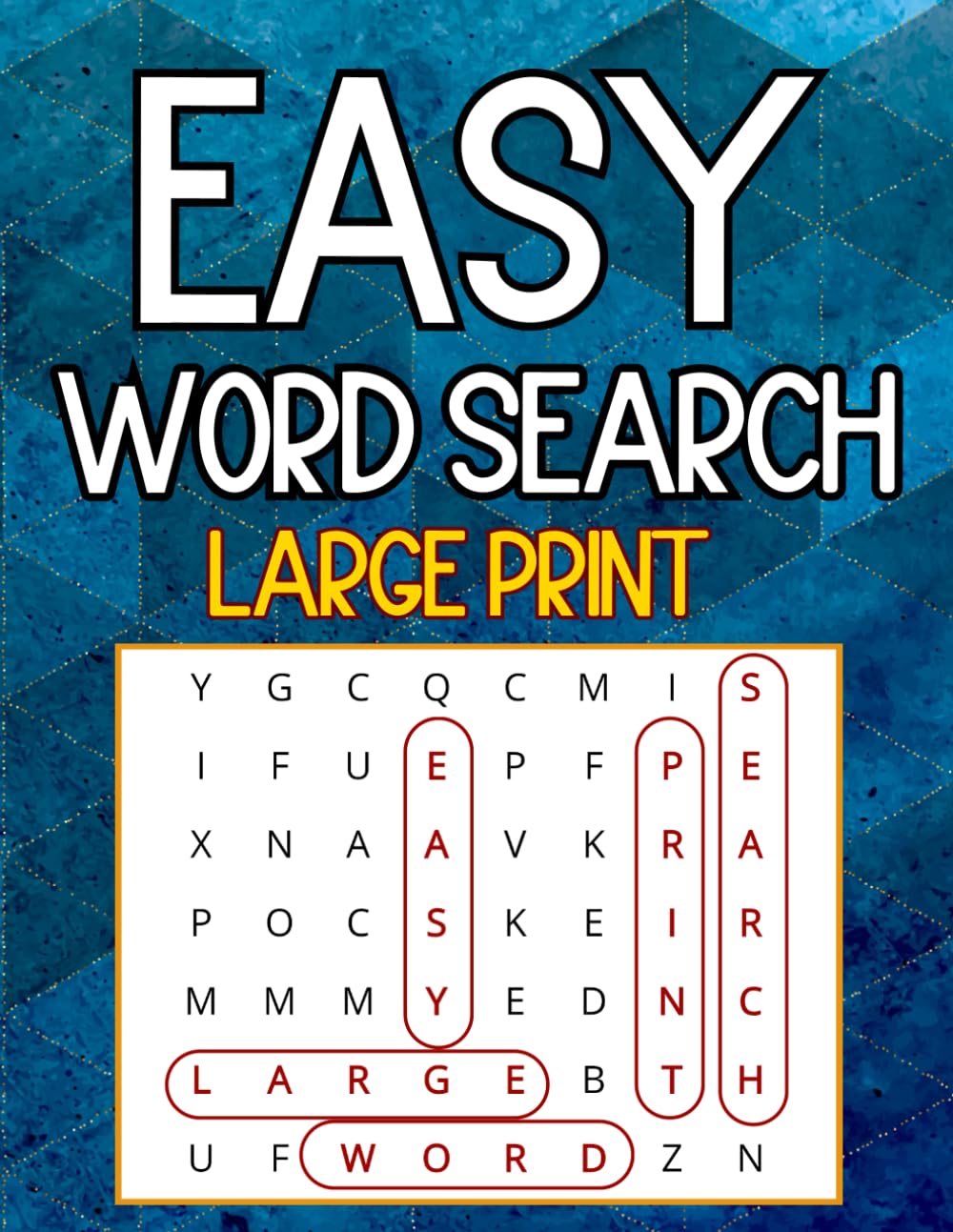 Easy Word Search Large Print: Puzzle book for Dementia - Word Games for Seniors, the Elderly and Adults