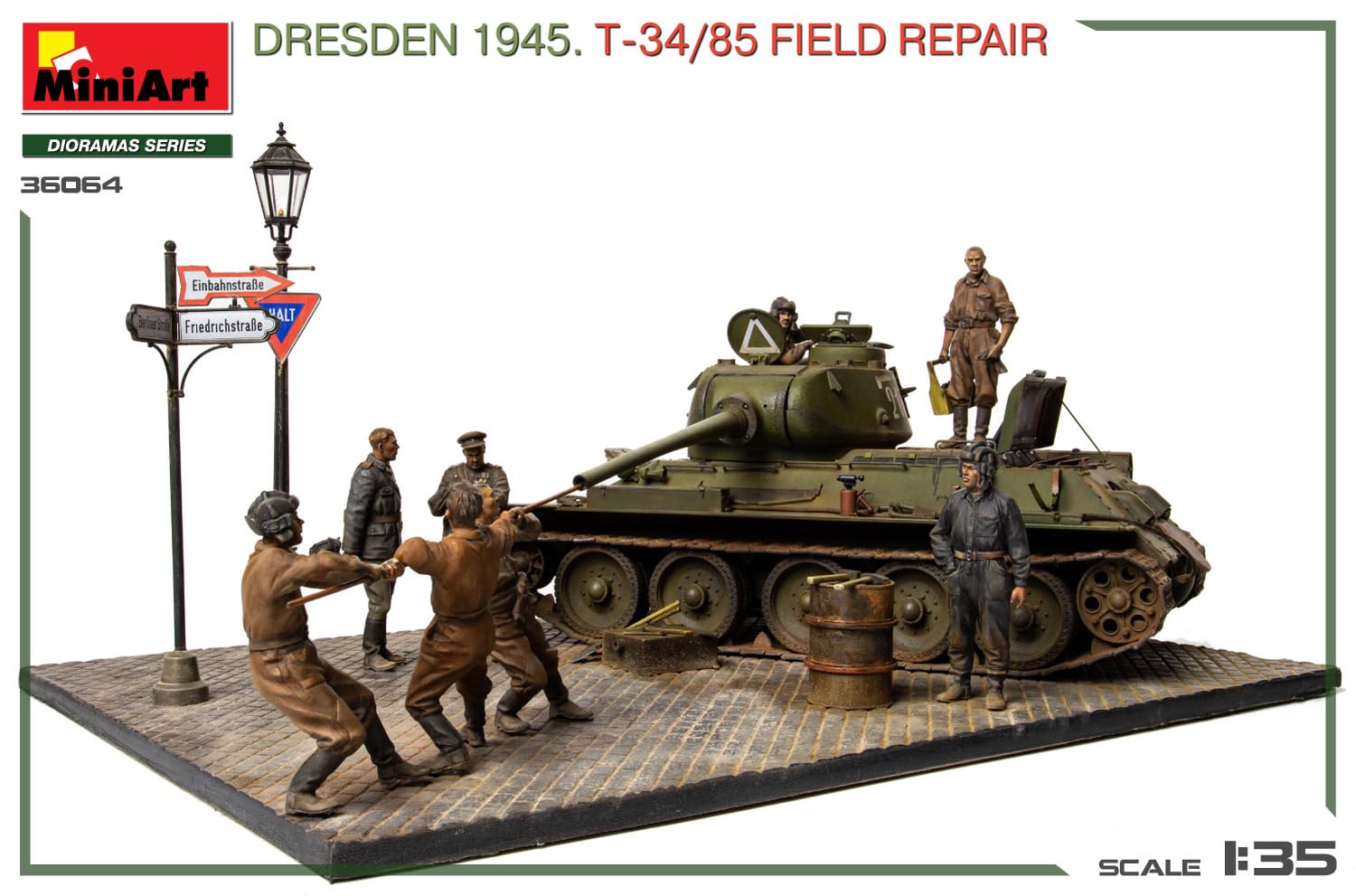 Miniart 1:35 - Dresden 1945. T34/85 Field Repair Big Set - Image 4