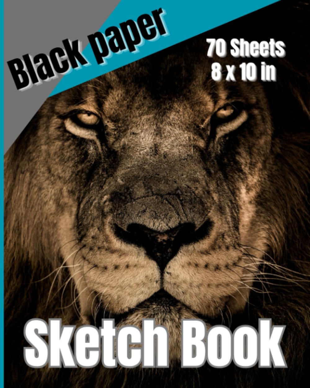 Black Paper Sketch Book: 8 x 10 inch, 70 Sheets