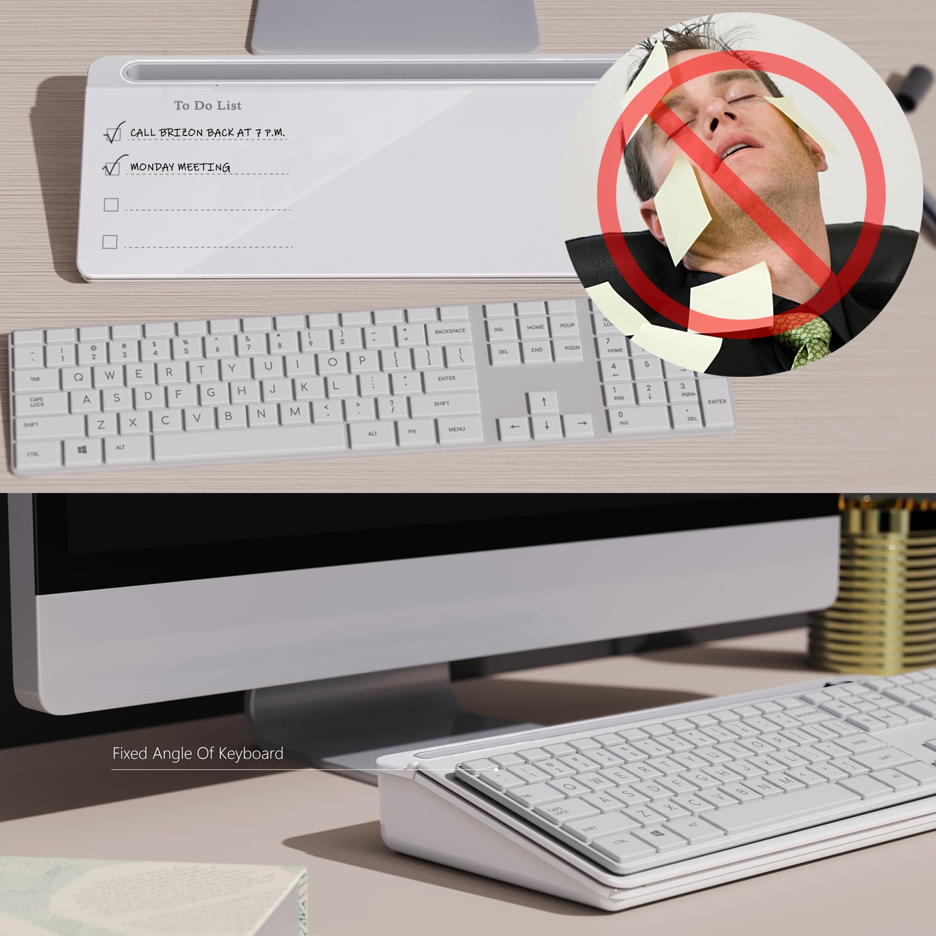 Amazon | TOWON デスク用ホワイトボード ToDoリストテンプレート付き