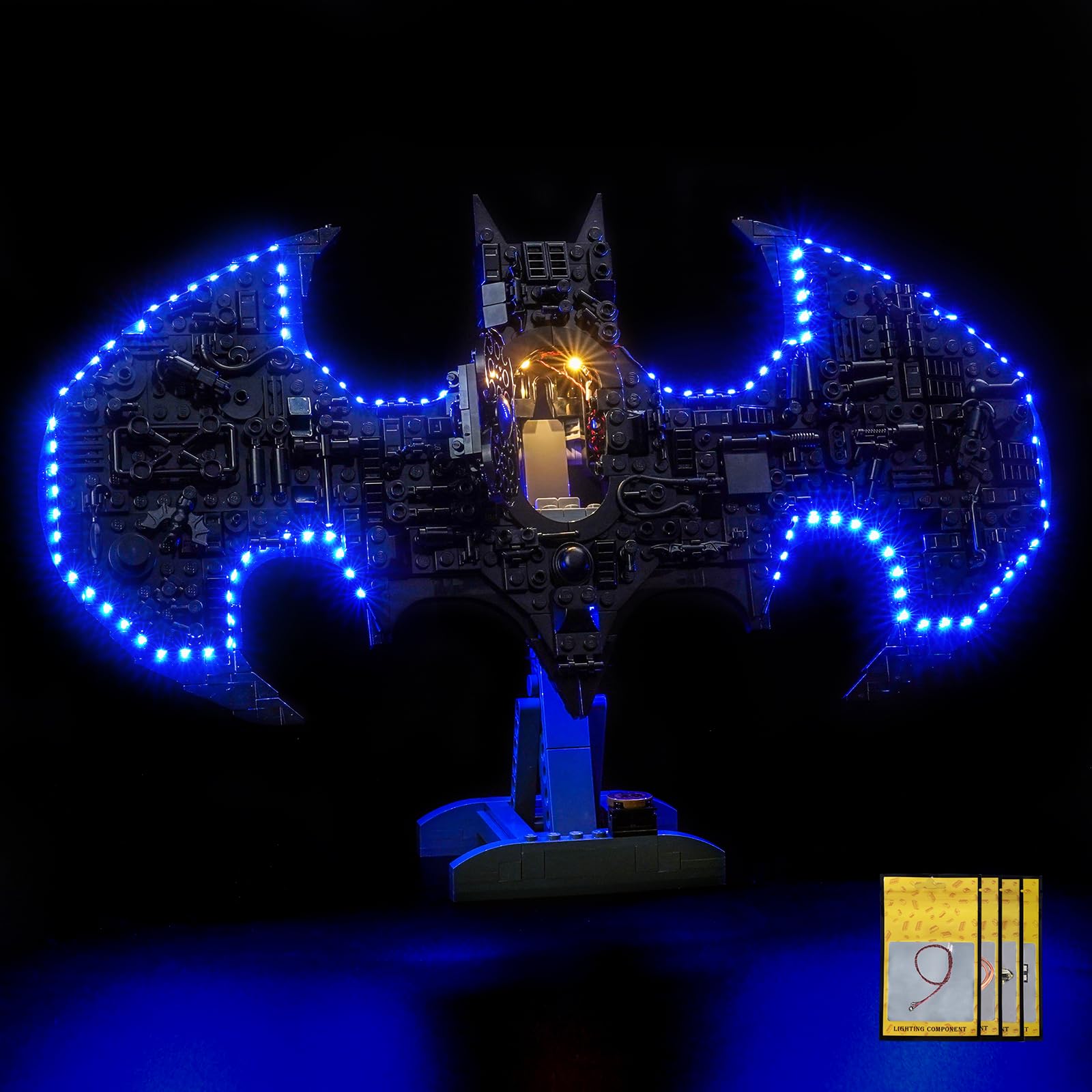 LocoLee Licht Kompatibel mit Lego 76330 Batman Logo (Kein - Lego-Set) Fernbedienung Dekorative Beleuchtung Set Compatible with Lego Batman Logo