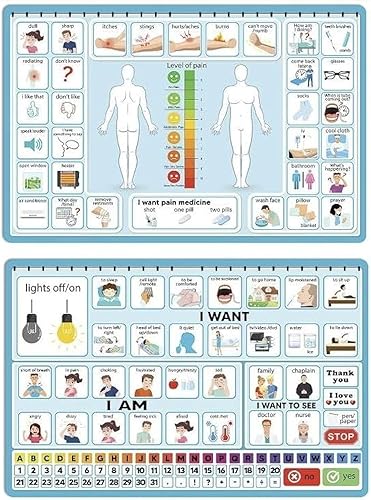 Tablero de comunicación grande para pacientes con marcador Tablero de comunicación con imágenes ayuda a adultos mayores que no hablan personas