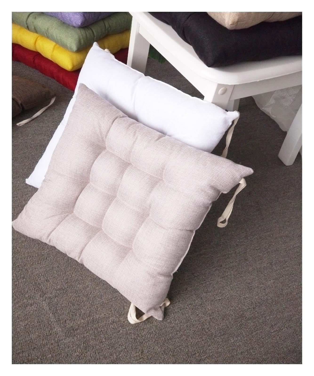 Set di 4 cuscini per sedie da giardino da esterno, 35 x 35 cm/40 x 40 cm/45 x 45 cm, per cucina, ufficio, patio, uso interno ed esterno, comodo ed elegante
