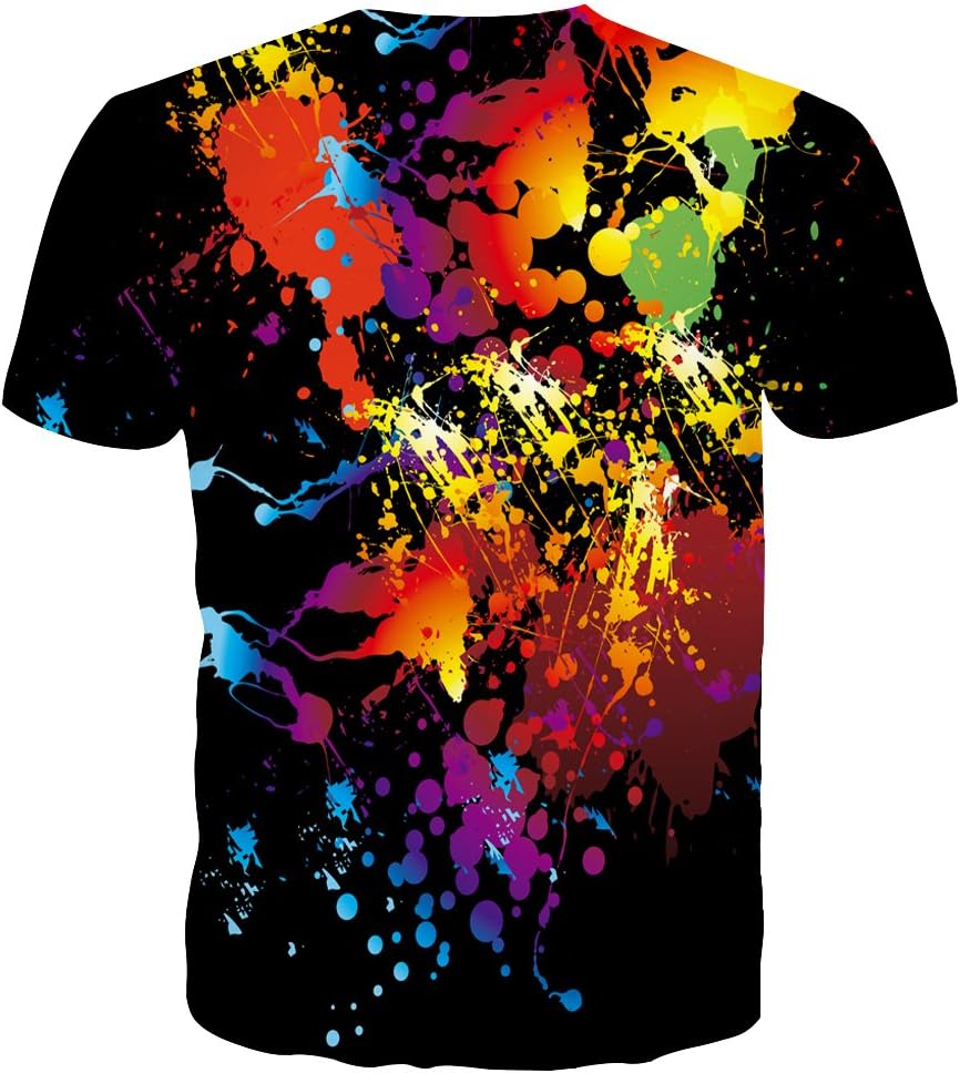 Neemanndy Unisex 3D Colorful Print Graphic Tee Shirts for Men Women and Teens - Image 3