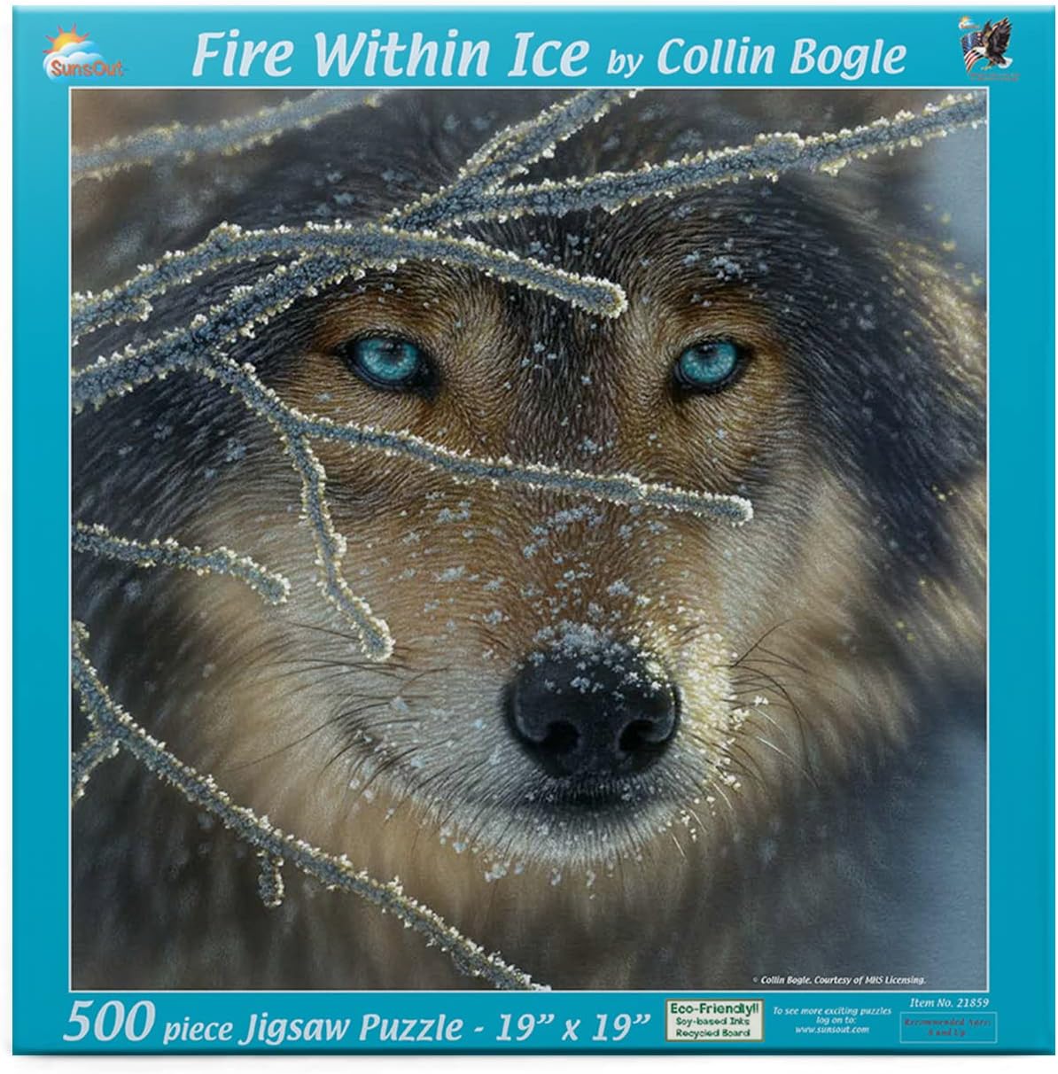 SUNSOUT INC - Fire Within Ice - 500 pc Jigsaw Puzzle by Artist: Collin Bogle - Finished Size 19" x 19" - MPN# 21859