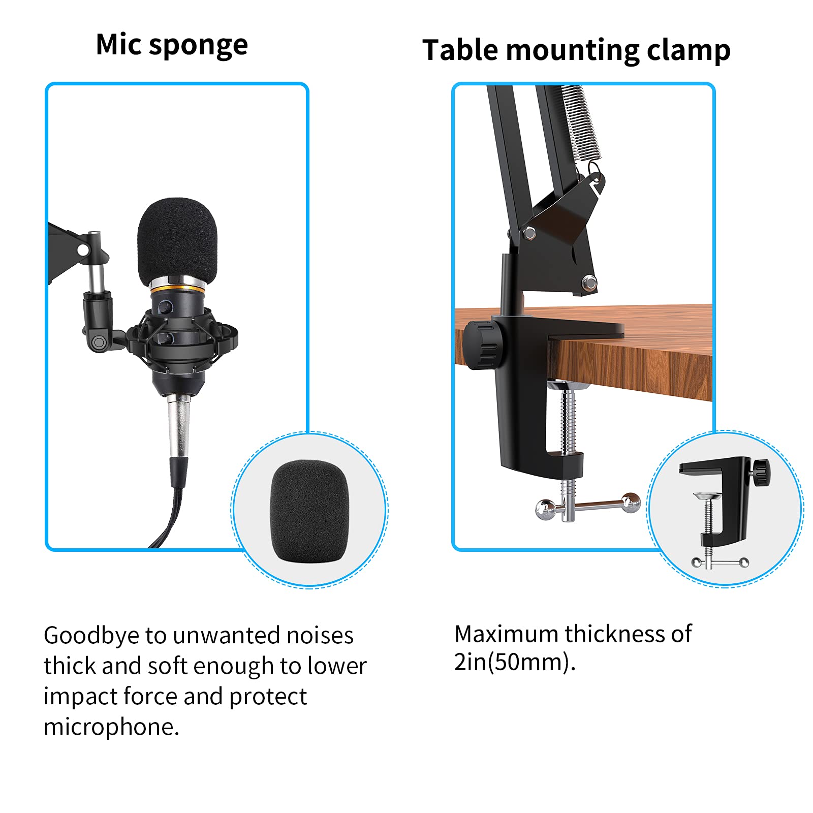 Buy Mic Stand Desk, Professional Adjustable Microphone Boom Stand