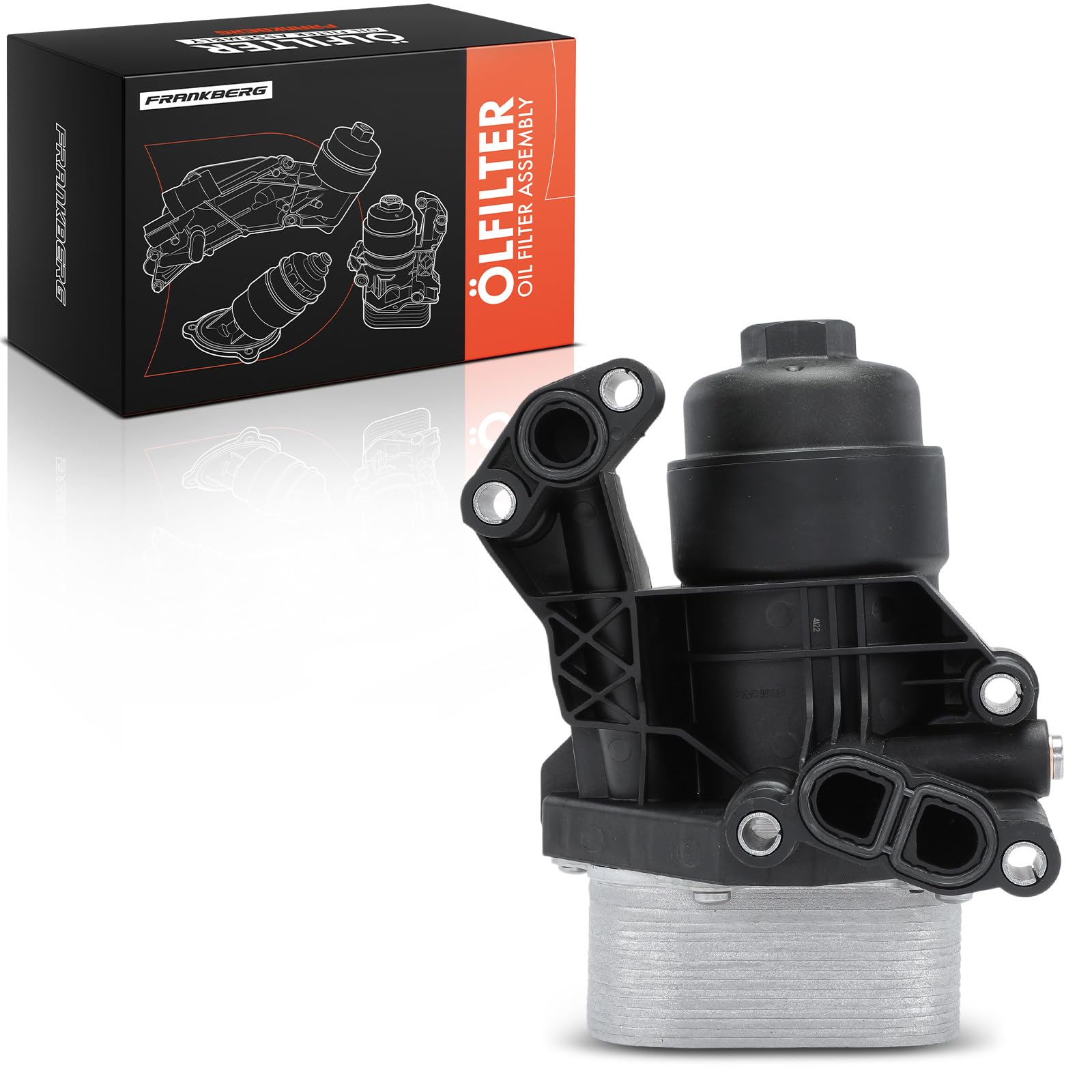 Frankberg Enfriador de aceite aceite de motor carcasa del filtro de | 03N115389P; Compatible con: C.r.a.f.t.e.r Box SX SY, T.r.a.n.s.p.o.r.t.e.r/C.a.r.a.v.e.l.l.e VI Autobús SGB SGJ SHB SHJ
