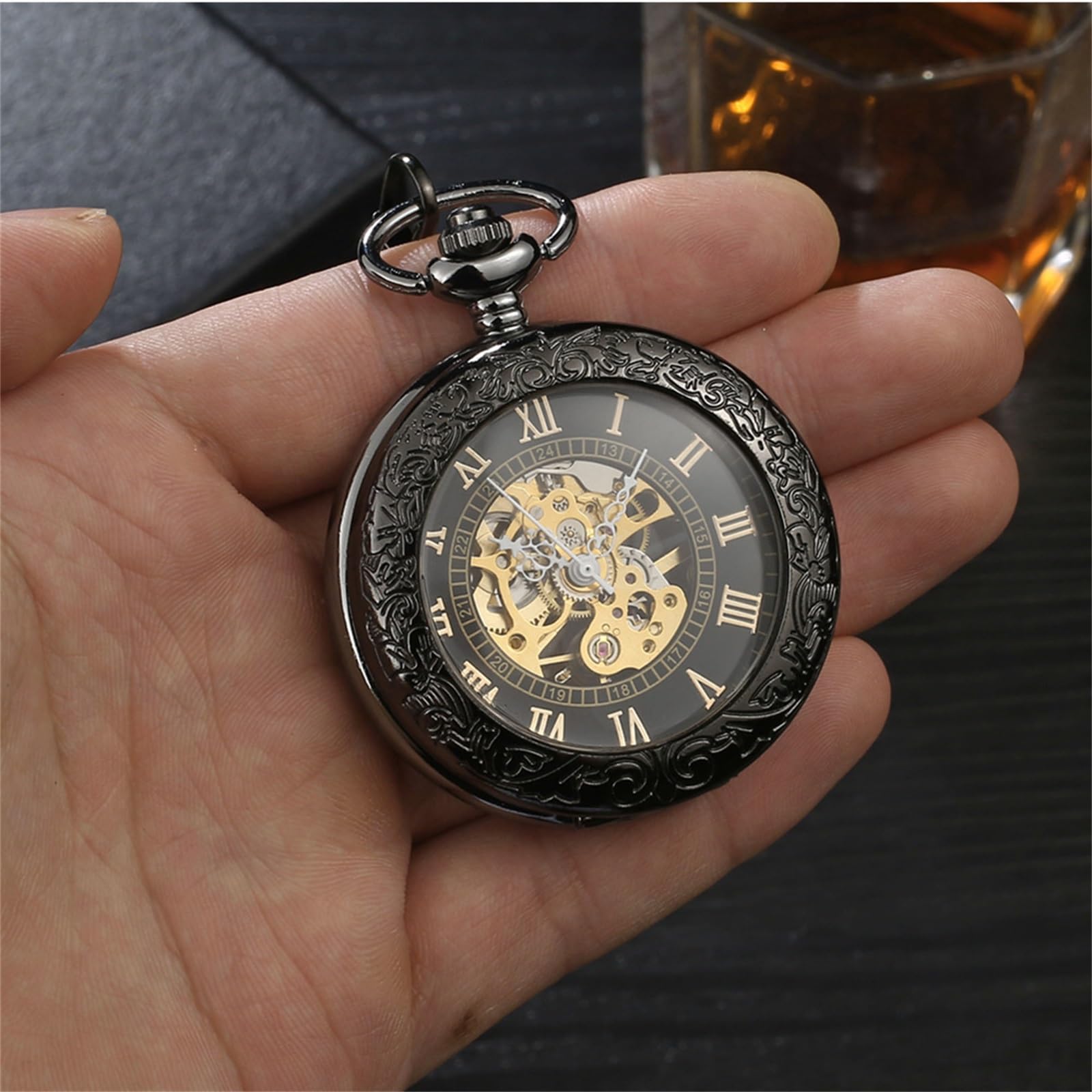 Orologio da Tasca da Uomo, retrò, semiautomatico Meccanico, Ideale Come Regalo di Compleanno o Anniversario.