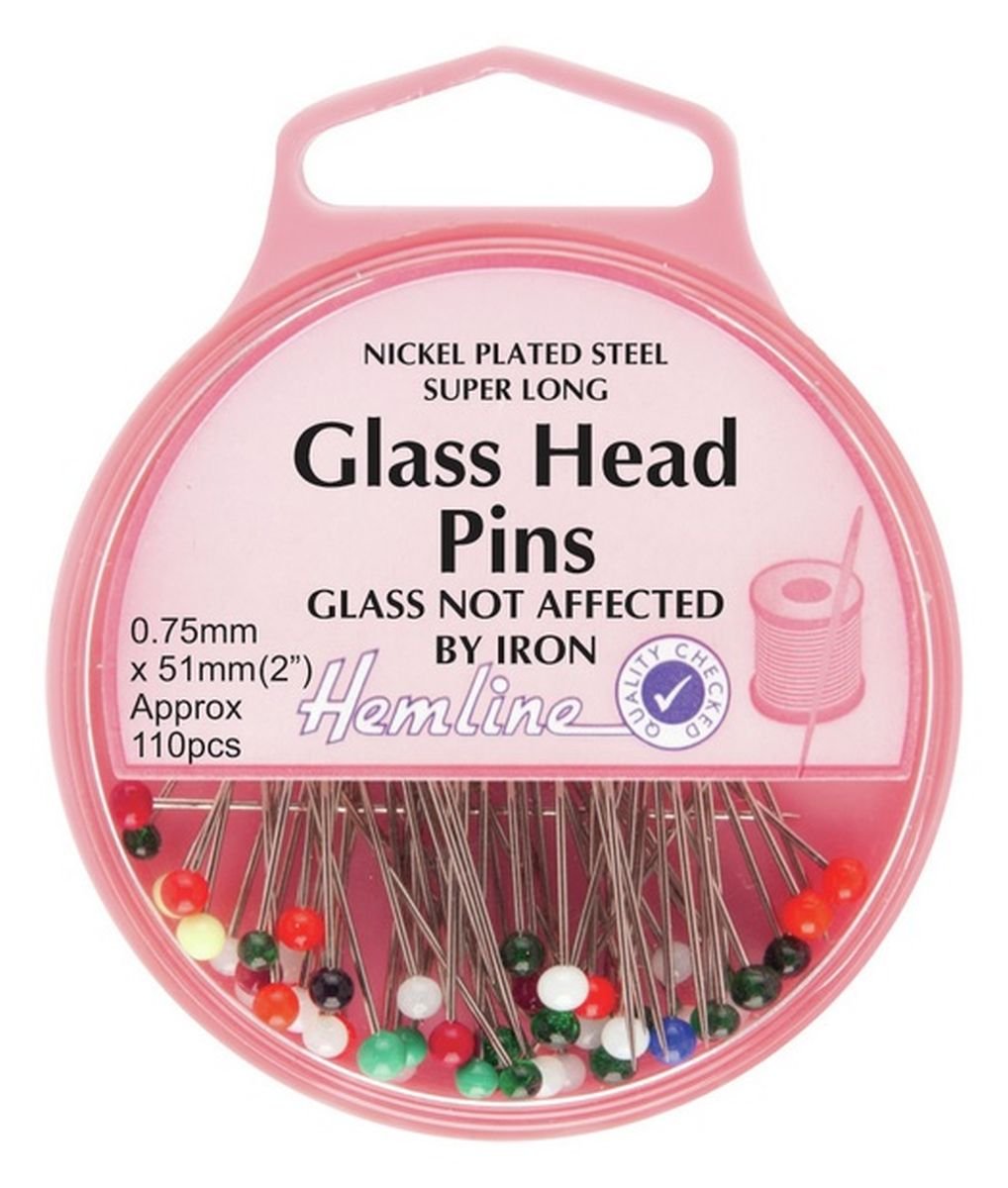 Hemline Glass Headed Pins