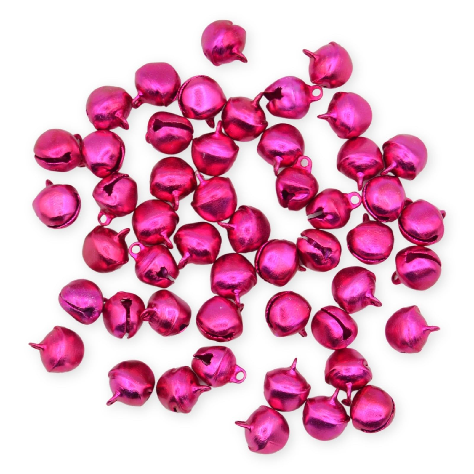 celloexpress 11.5mm Pink Jingle Bells - Mini Christmas Craft DIY Festive Decorations Gift Wrap (Pack of 50) — image 1