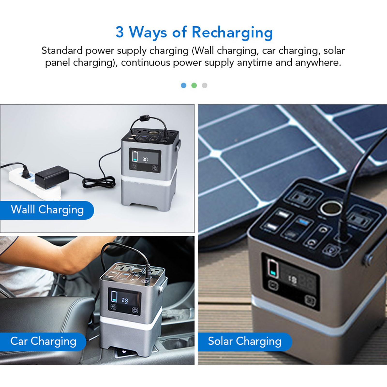 Stazione di Alimentazione Portatile 200W Generatore da Campeggio 62500mAh Batteria di Alimentazione per Escursioni all'aperto RV Emergenza