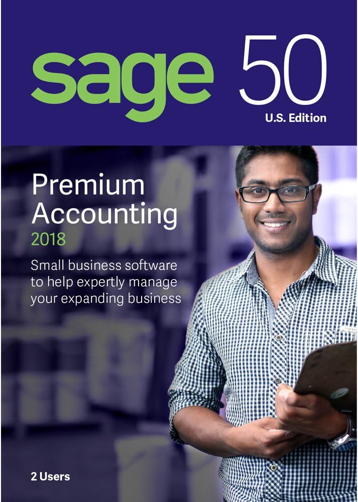 Sage Software Sage 50 Premium Accounting 2018 U.S. 2-User (2-Users)