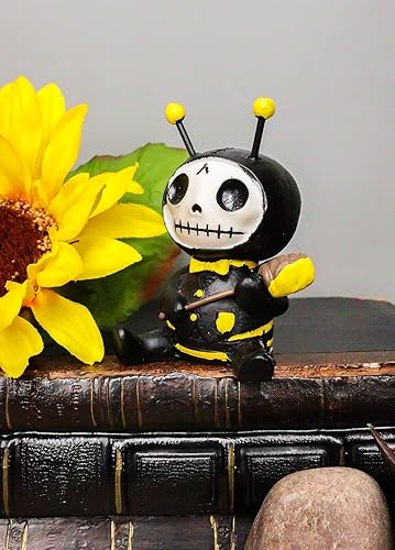 Miniatura 7 de Ebros Gift Furry Bones Buzz The Bumblebee - Esqueleto de abeja con pajarita, figura en miniatura de 3 pulgadas de alto, lindo monstruo de calavera