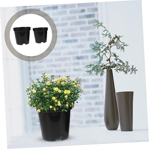 Miniatura 6 de Amosfun Macetas de plástico para plantas de interior, 80 unidades, macetas de plástico para plantas de interior, contenedores de vivero, materia