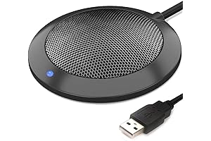 Computer Desktop Microphone for Omnidirectional Sound Recording and Video Conferencing