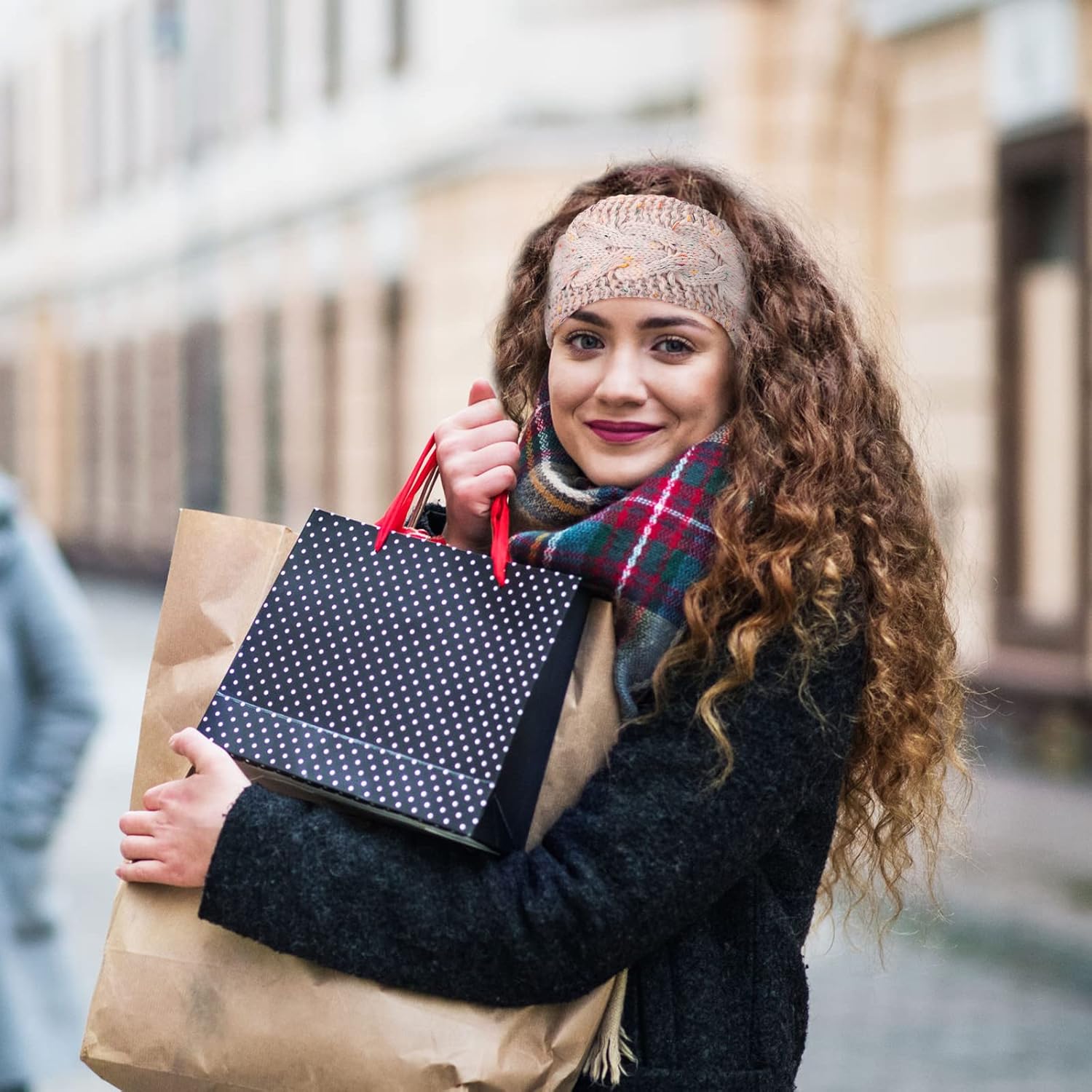 Syhood 4 Pcs Winter Headbands for Women Soft Fuzzy Lined Ear Warmers Warm Cold Weather Headbands for Women Accessories Winter(Multi-Color) - Image 7