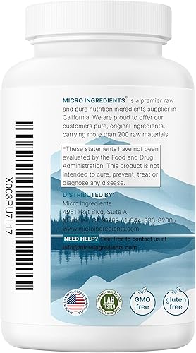 Miniatura 9 de Micro Ingredients Citrato de magnesio de 400 mg, 240 cápsulas | con vitamina D3 1000IU y B6 | Salud muscular, cardíaca y digestiva | Complejo de