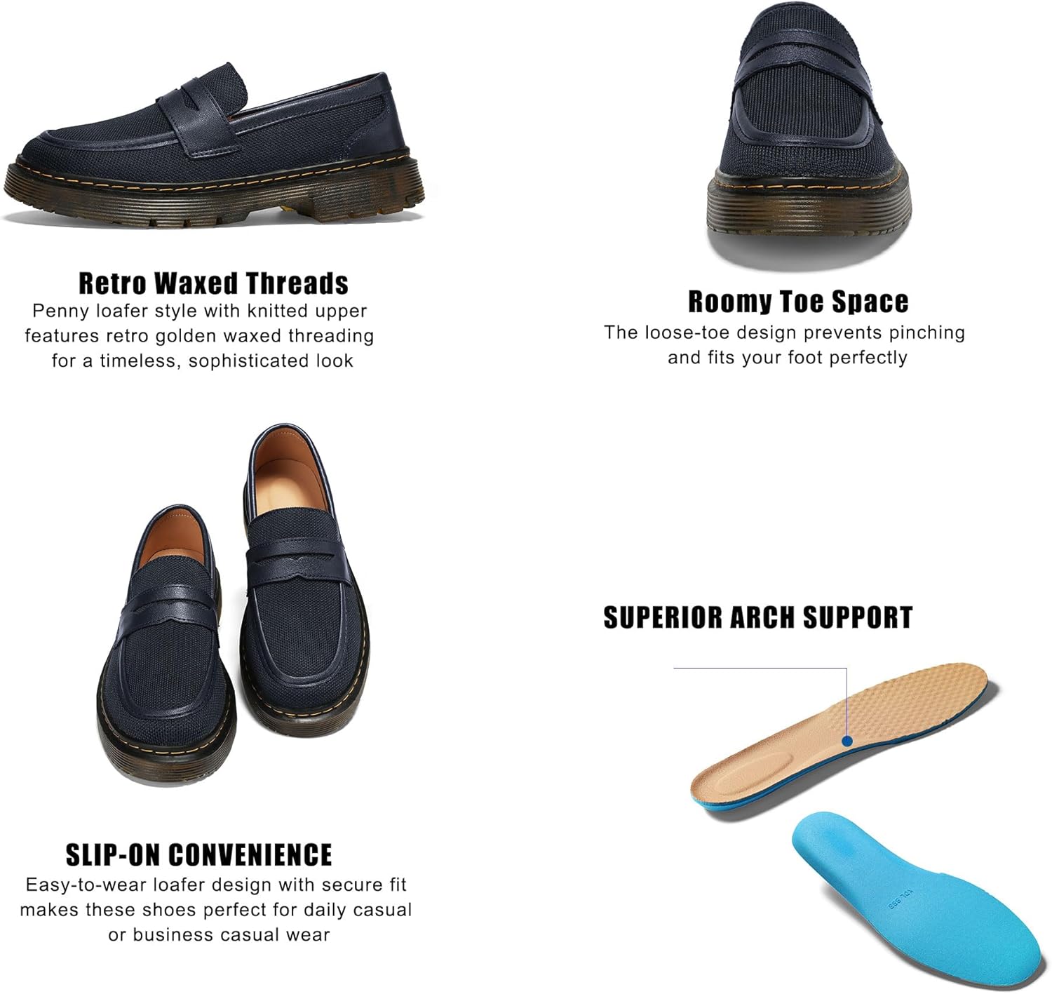 ilatyia Women's Mesh Penny Loafers Breathable Knitted Flat Shoes Comfortable & Lightweight Slip-Ons - Image 5