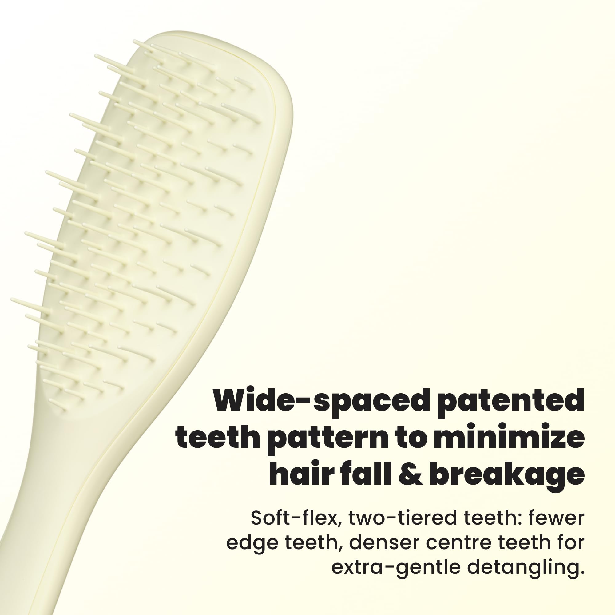 Tangle Teezer Extra Gentle Ultimate Detangler - o wyjątkowych szeroko rozstawionych ząbkach do delikatnego i skutecznego rozczesywania - zmniejszająca wypadanie i łamanie się włosów - Rumiankowa żółć