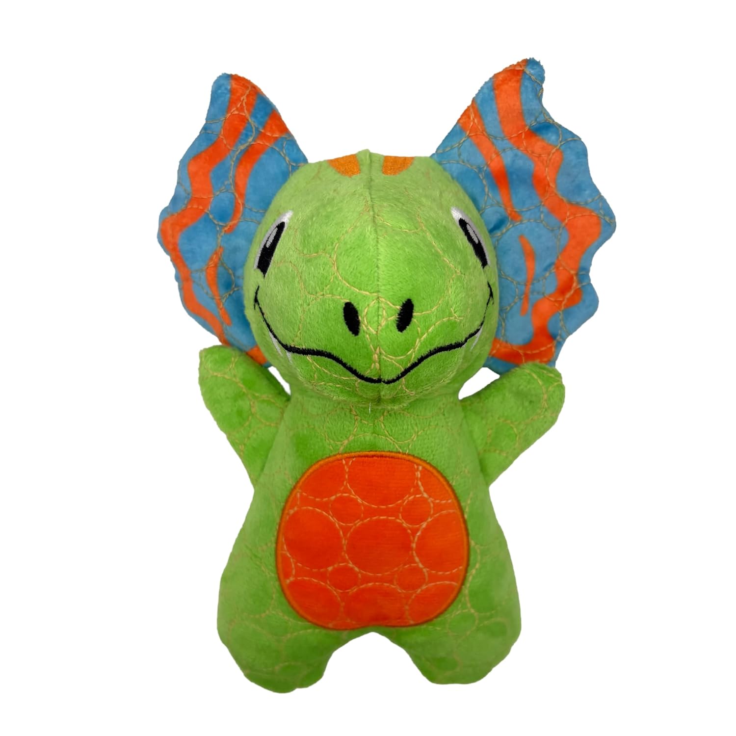 Bite Force - Durable Strong Dog Toy Green Dino with Squeaker Kevlar-Reinforced for Aggressive chewers