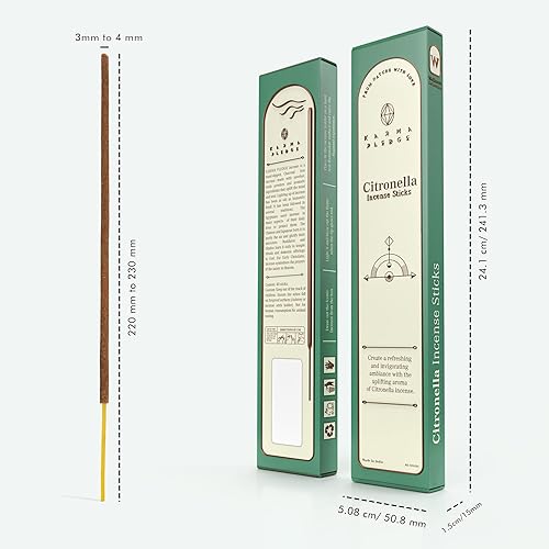 Miniatura 2 de Varillas de incienso de citronela, incienso orgánico sumergido a mano, hierbas naturales e ingredientes aromáticos, contienen 40 varillas en el