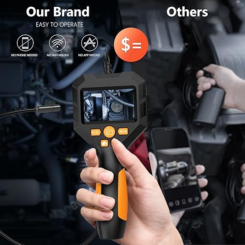 Miniatura 3 de Daxiongmao Boroscopio, cámara endoscopio con luz, endoscopio impermeable IP67, cámara de inspección HD 1080, cámara de boroscopio con luz, cámara de