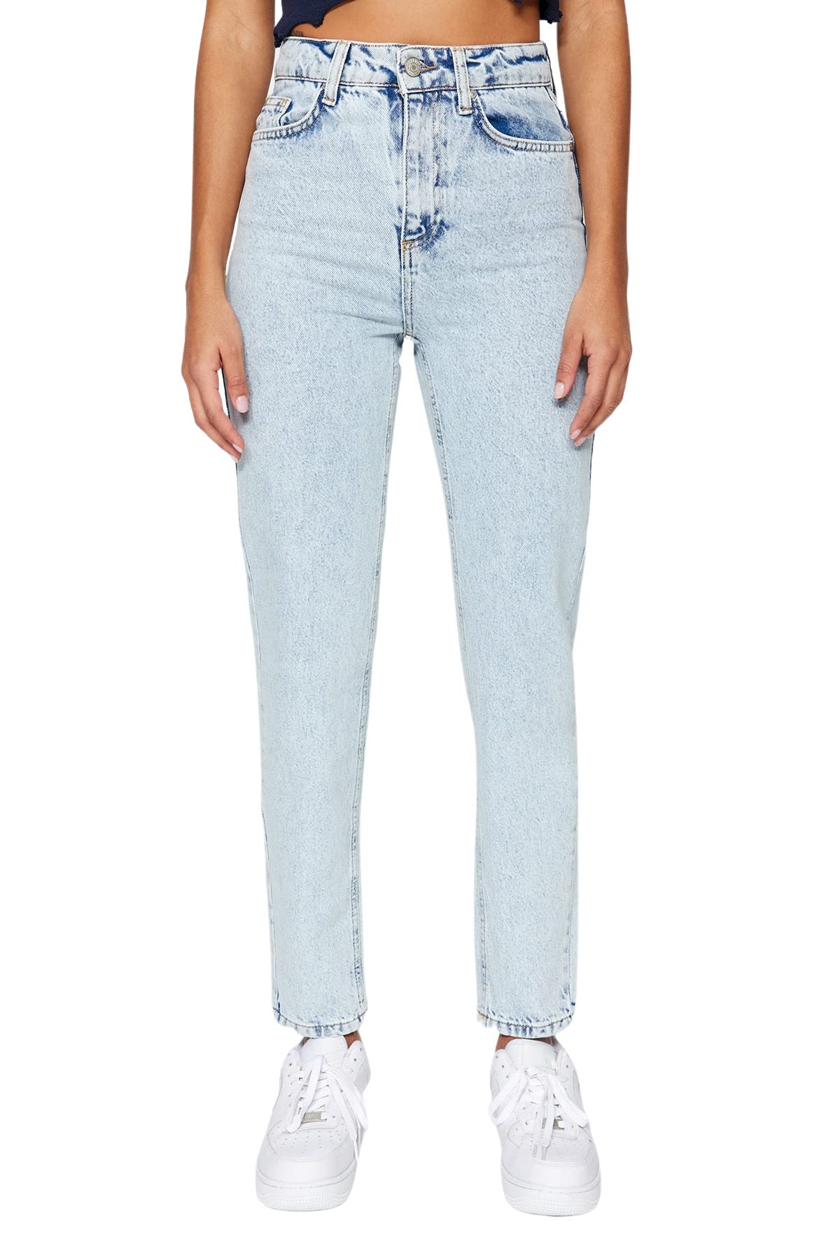 Trendyol Trendyol Damen Gerade Mama Hohe Taille Jeans - Jeans - Moderne - Femme