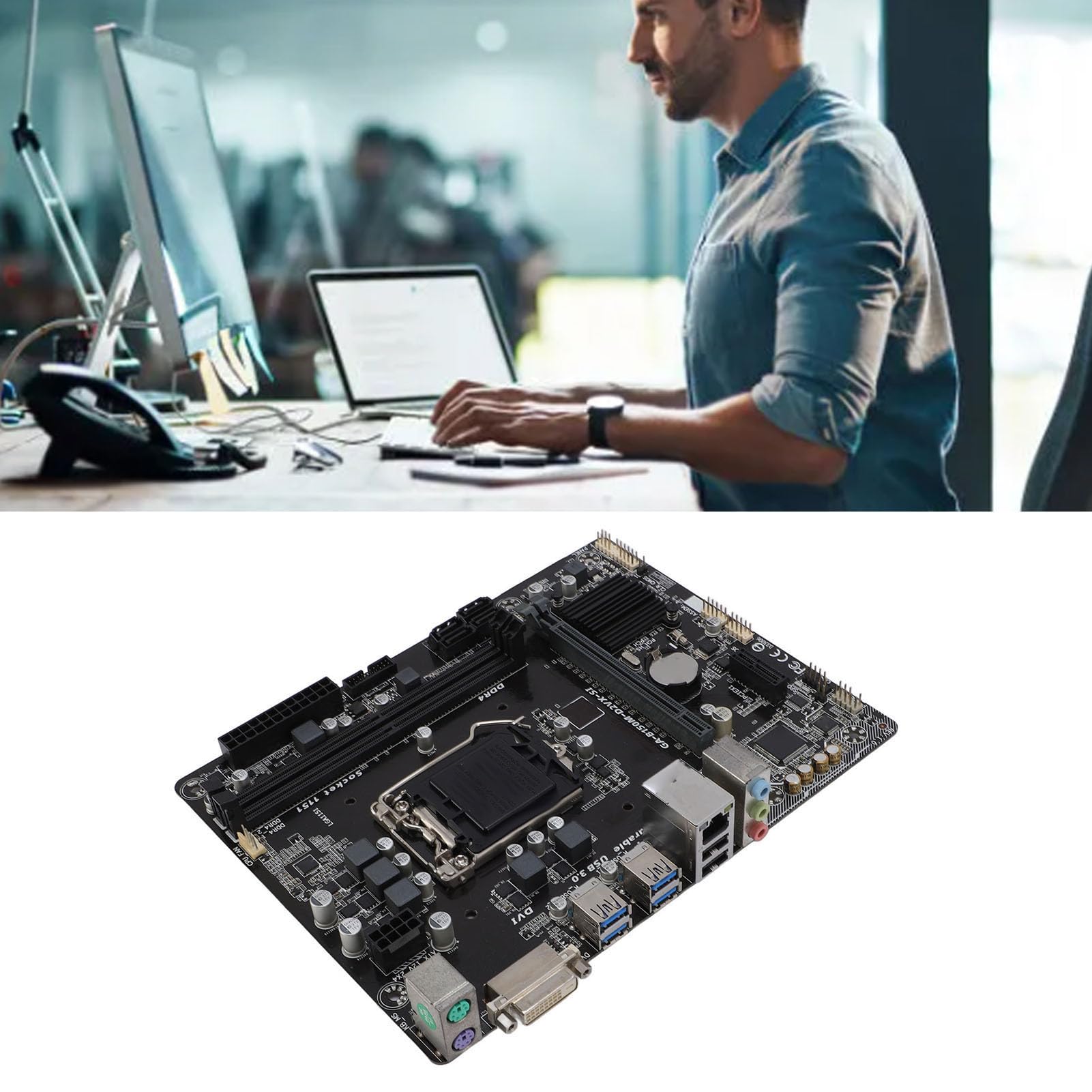 Scheda Madre GA B150M Per LGA 1151 – Mini ATX Con Chipset B510, DDR4, PCIe 3.0, DVI - 3
