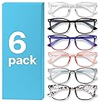 MIGSIR 6 Pack Blue Light Blocking Glasses for Women Men - Stylish Computer & Gaming Glasses, Fashion Square Frame Eyewear