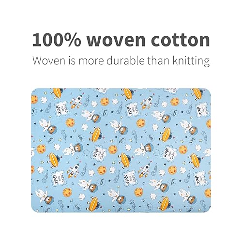 Miniatura 2 de ALVABABY Pack n Play - Juego de sábanas para bebé, 2 fundas de algodón 100% orgánico, tamaño grande de 27 x 39 x 4, suave y ligera, sábana portátil