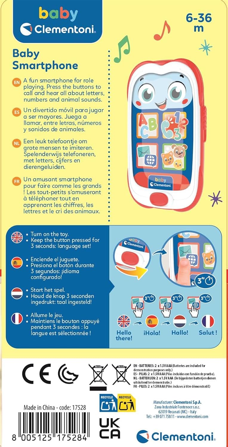 CLEMENTONI -17528-BABY Smartphone (LOC1) -K-