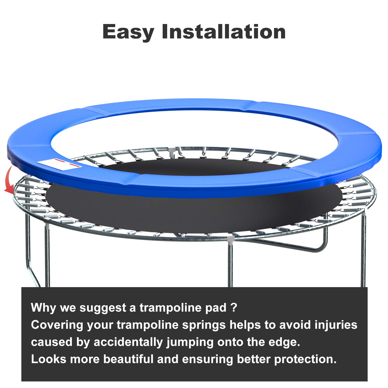 Cliselda Coussin de Protection des Ressorts pour Trampoline,Rechange, Résistant aux Rayons UV, Anti-déchirure,244cm 305cm 366cm 396cm 427cm