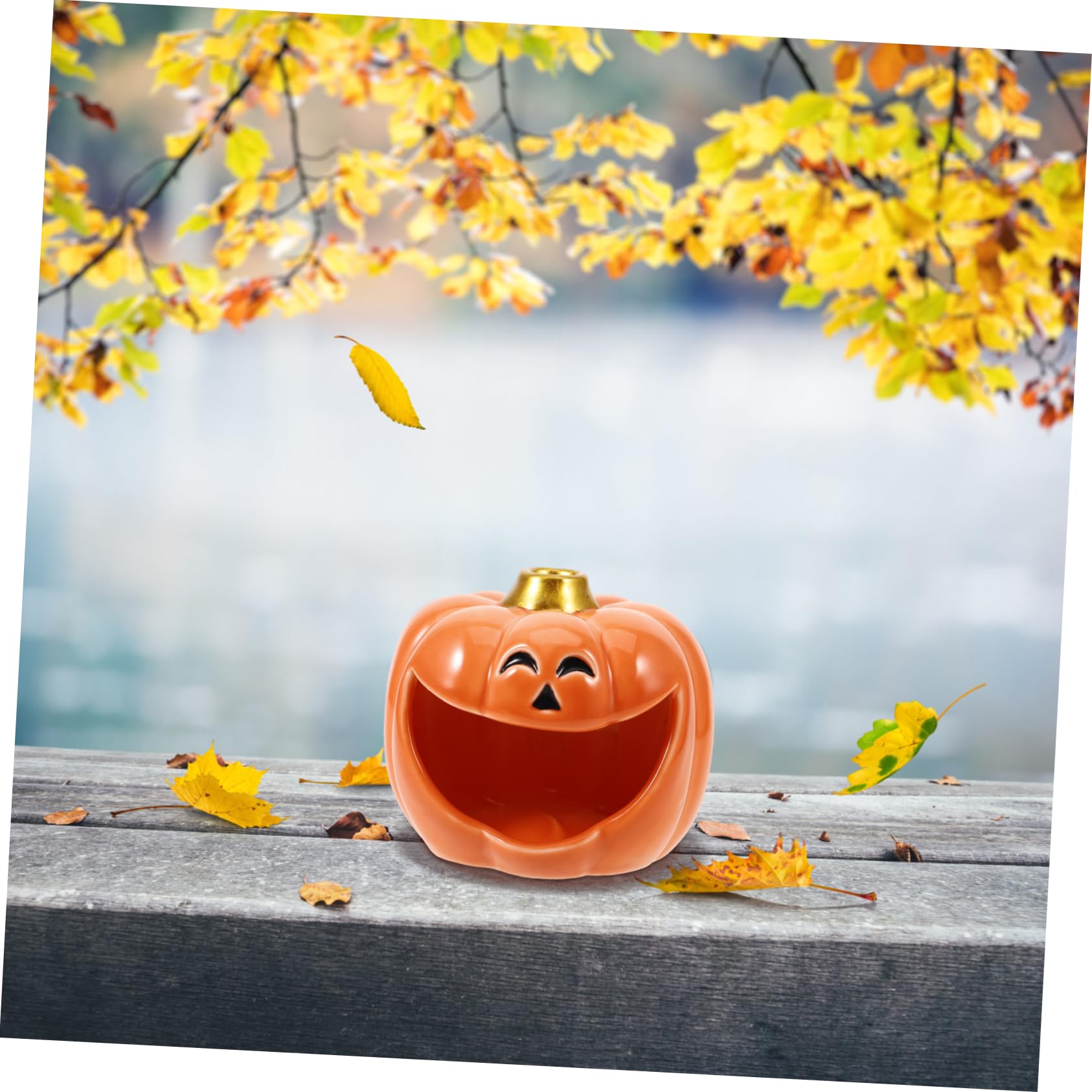 Quemador De Incienso De Calabaza De Cerámica para Varillas De Decoración Festiva para Hogar y Oficina Accesorio Elegante para Relajación y Estilo