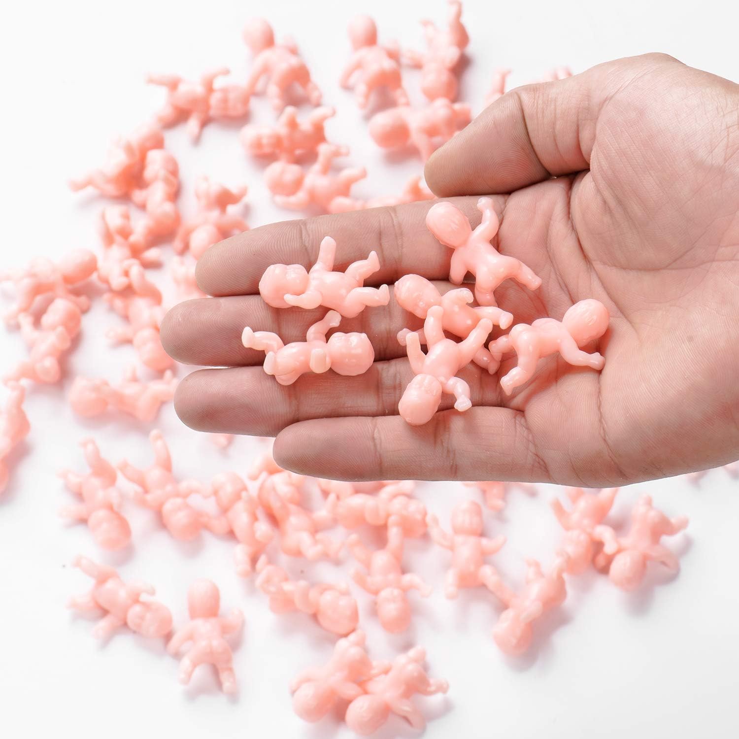 My Water Broke Baby Shower Game - 36Pcs 1.2″ Mini Babies, 2 Ice Cube Trays | Plastic Babies for Baby Shower Games, Pink Baby Ice Cube Tray with Tiny Babies Figurines