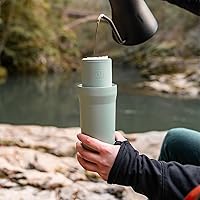 Vista 4 de BrüMate Pour Over 20oz Insulated Coffee Mug 2-in-1 Travel Coffee Maker with 100% Leakproof Lid Insulated Coffee Tumbler Travel & Camping Dune