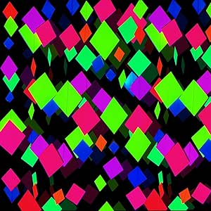 NUOBESTY UV Reactive Neon Garland - 6.5M Glow In Dark Streamers For Party Ceiling Decorations